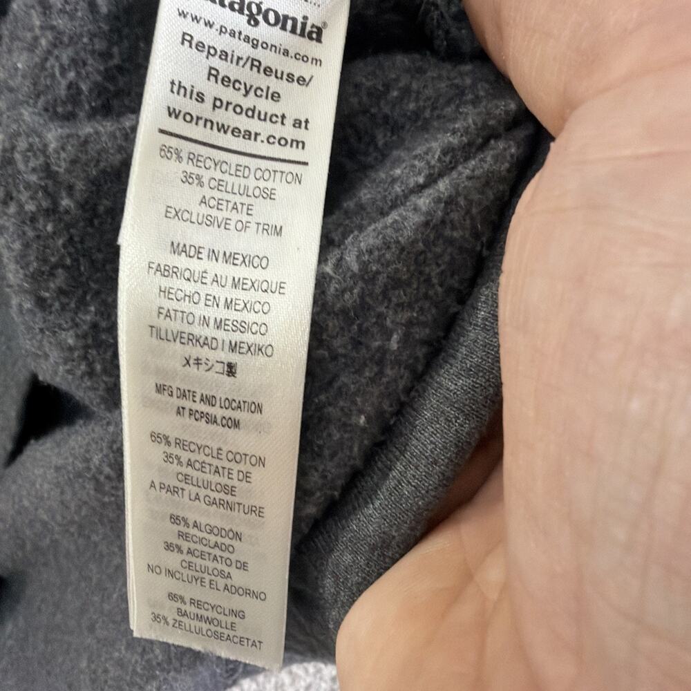 Patagonia Sweatshirt Mens M Ink Black Lightweight Wildrise Crewneck 39687 Earth - Picture 7 of 9